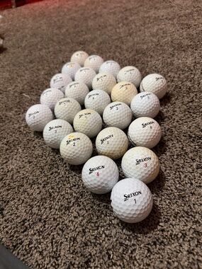 25 Srixon White Golf Ball Lot - cleaned and playable condition